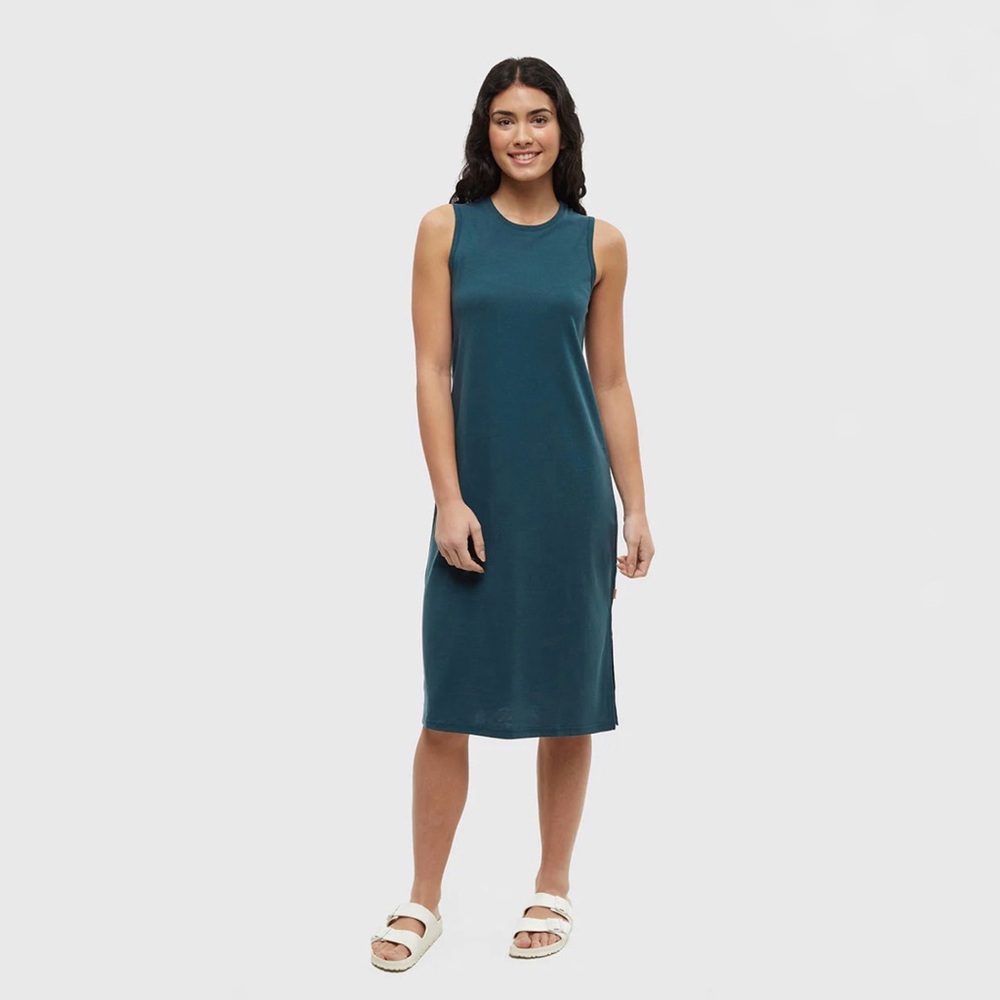 tentree Teal Sleeveless Midi Dress